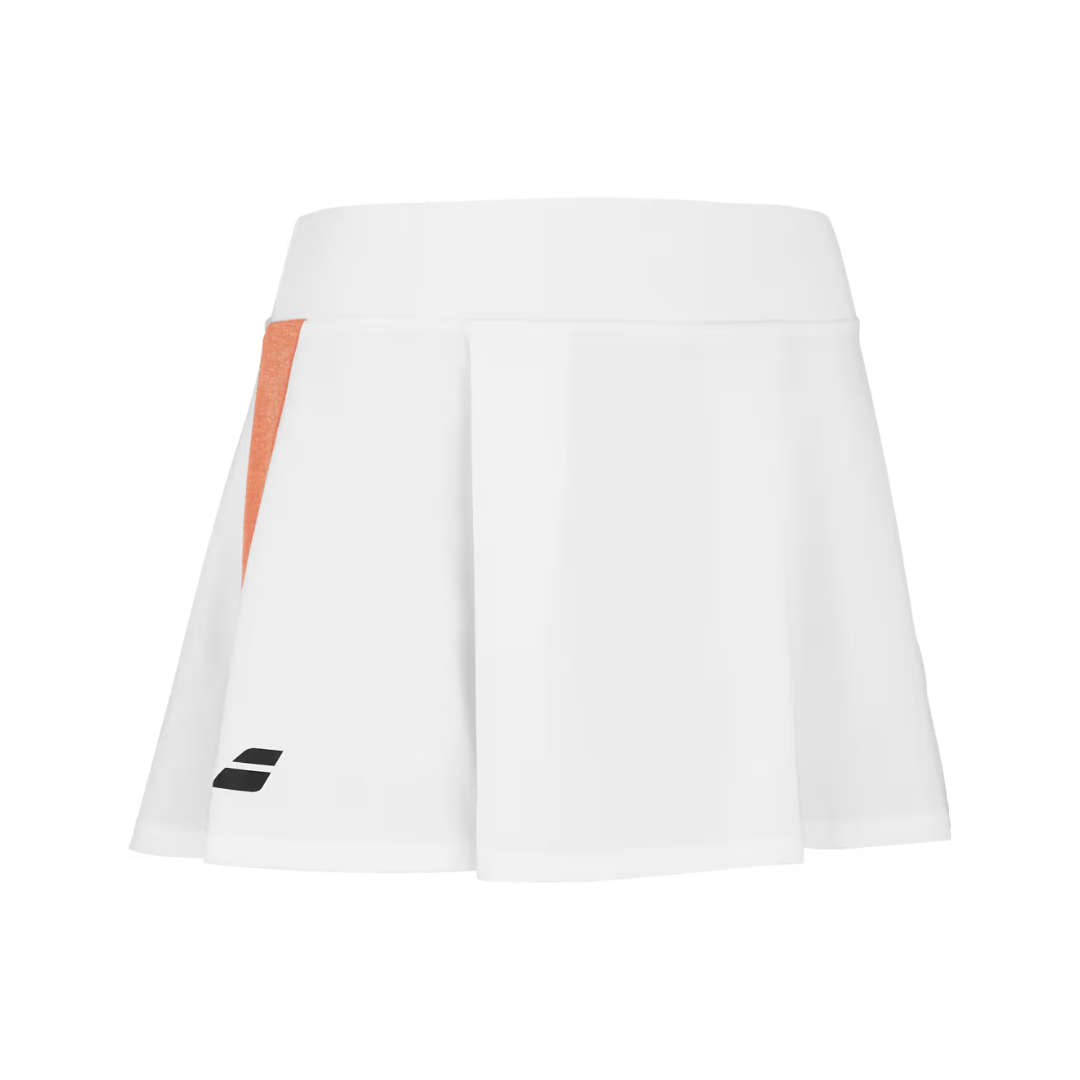 Image of Babolat Girl Play Skirt (White/ Orange)