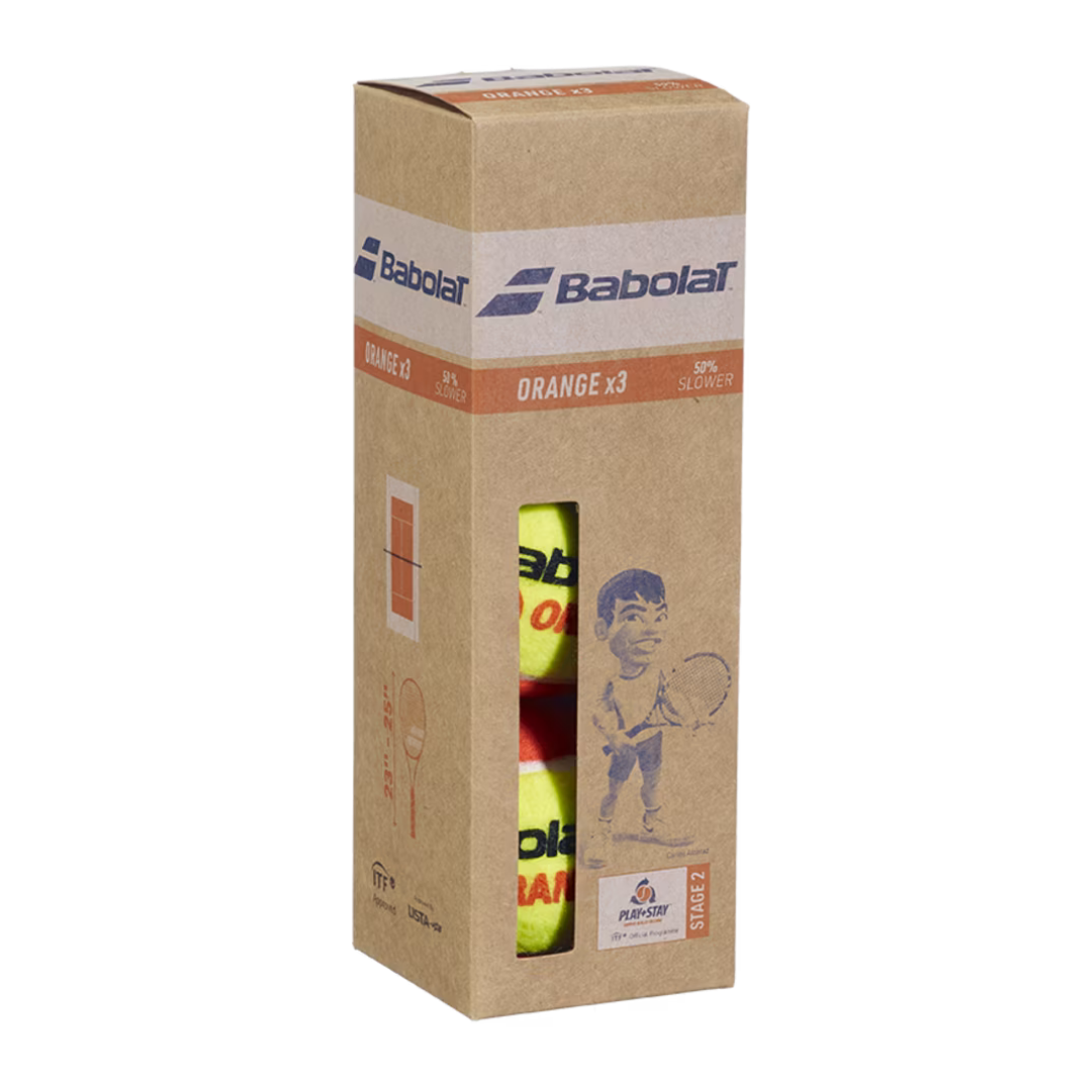 Babolat Orange Transition Tennis Balls (9-10) Can/3