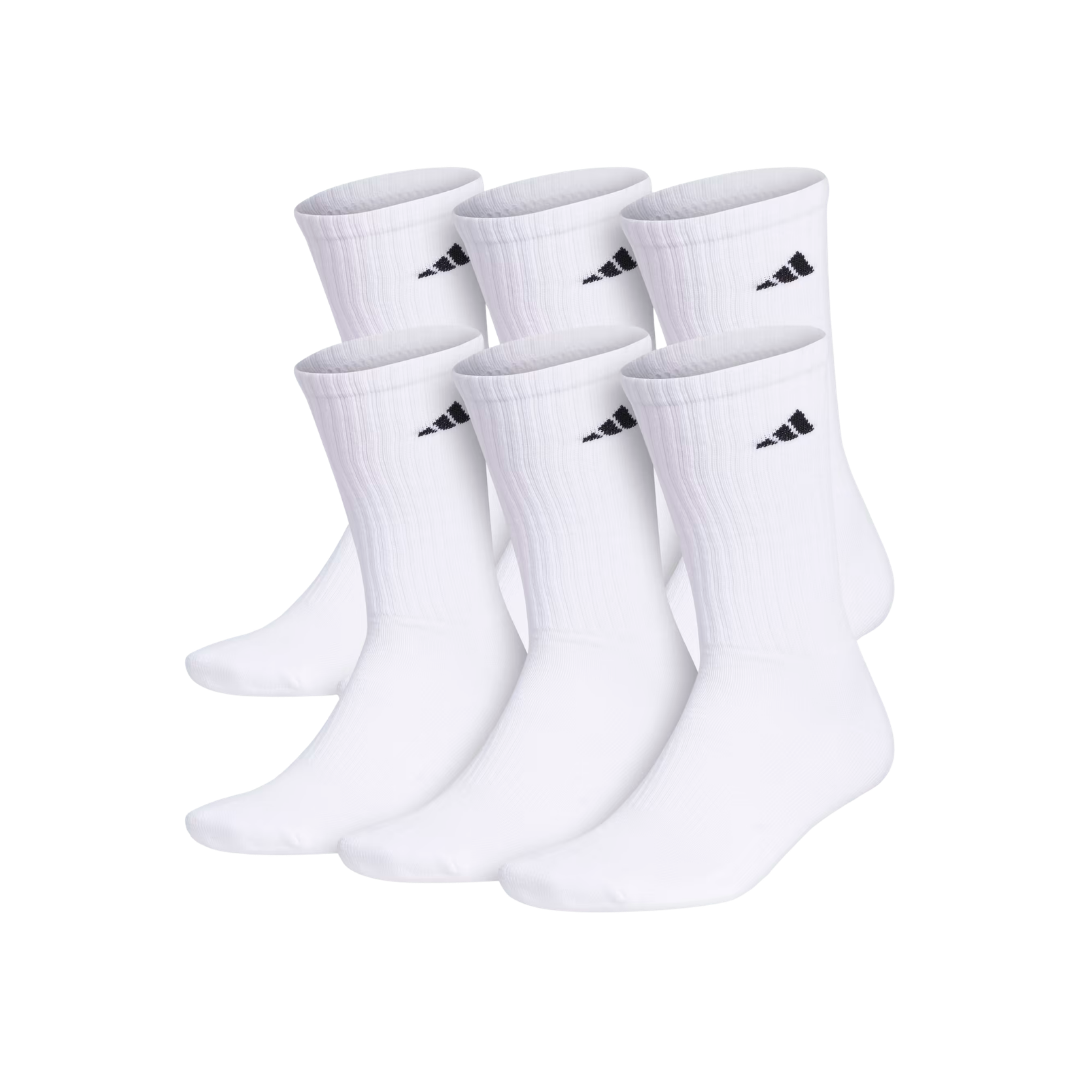 Image of Adidas Men's Classic Socks Cushioned (White) 6PK