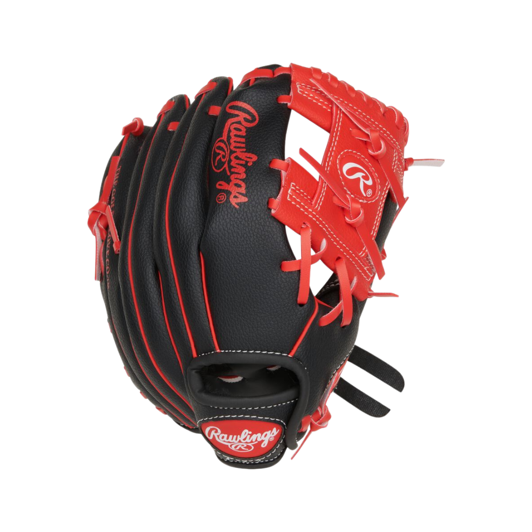 Rawlings Player's Series Left Hand Thrower Glove 10'' (Black/Red)