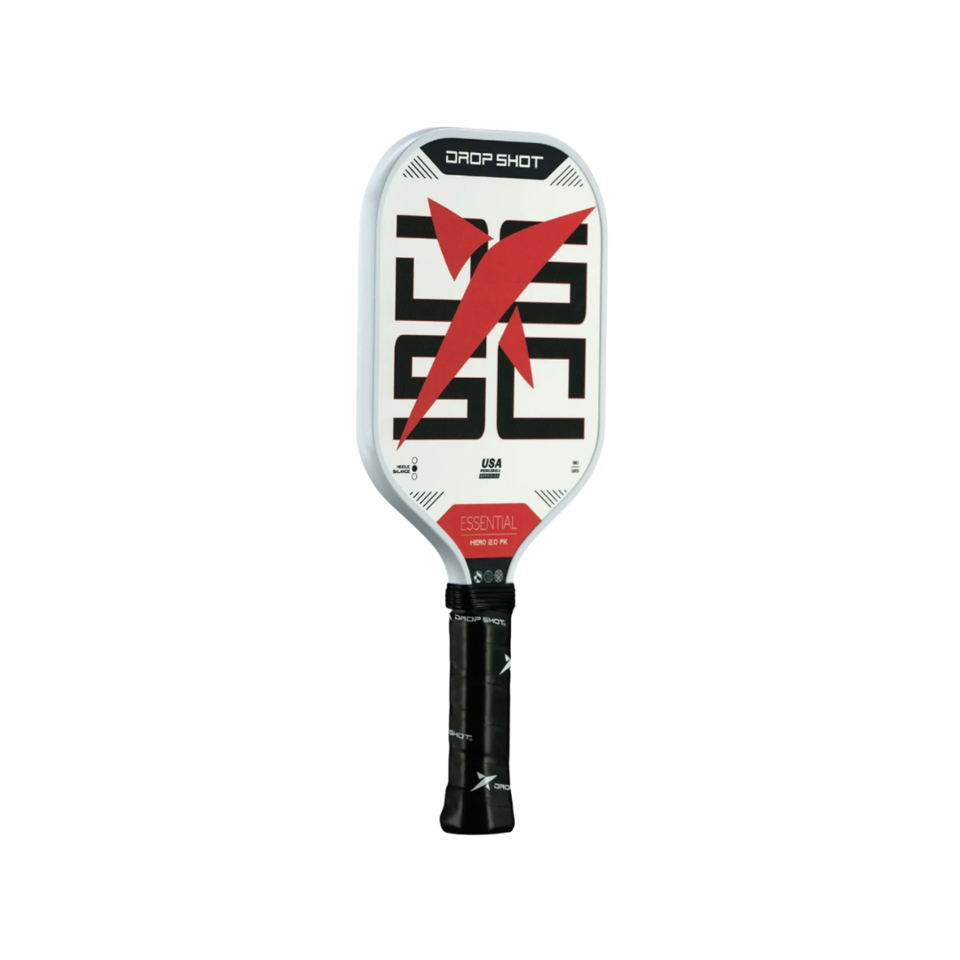 Drop Shot Pickleball Paddle Hero 2.0 (White/Red)