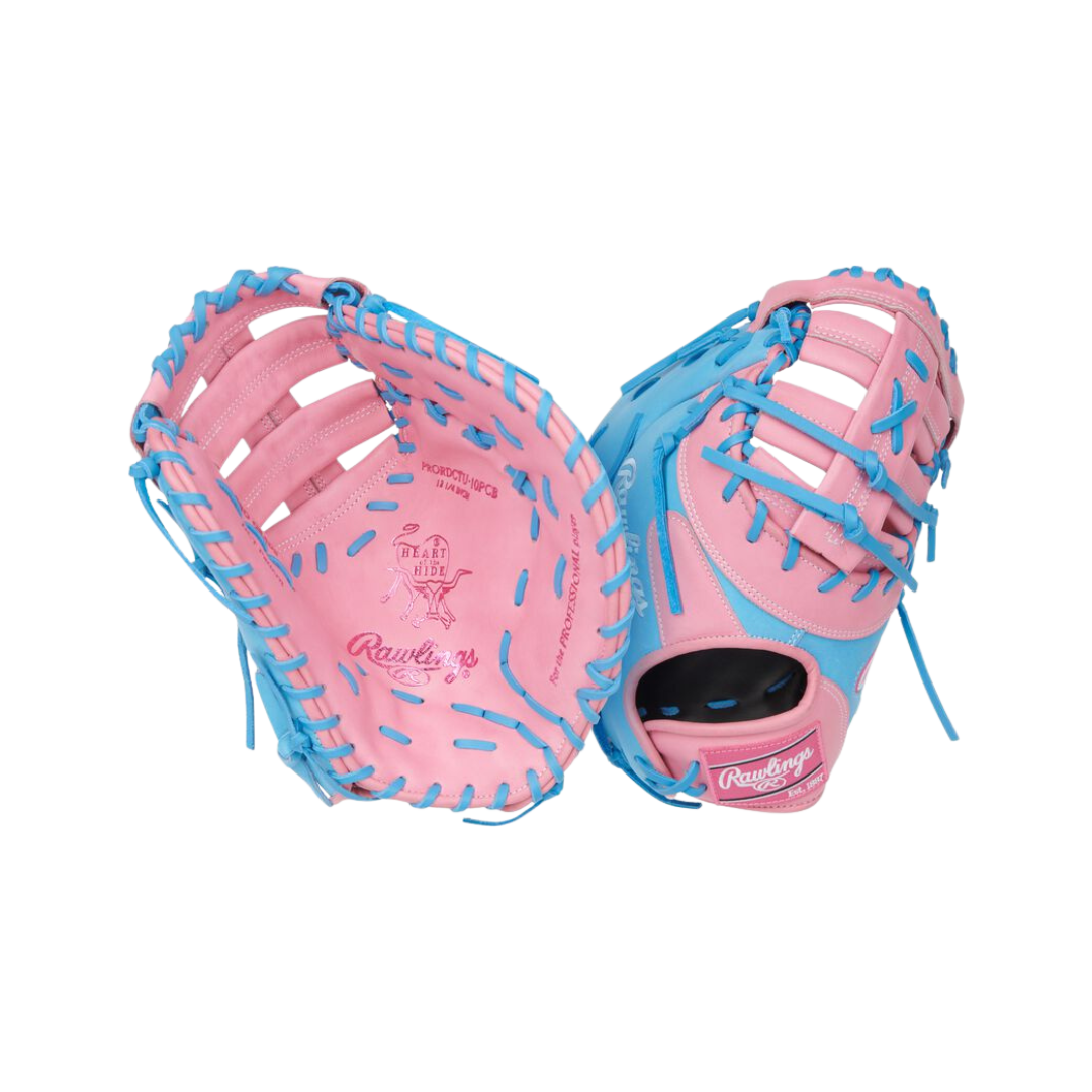 Image of Rawlings HOH First Base Mitt 12.25''(Columbia Blue/Pink)