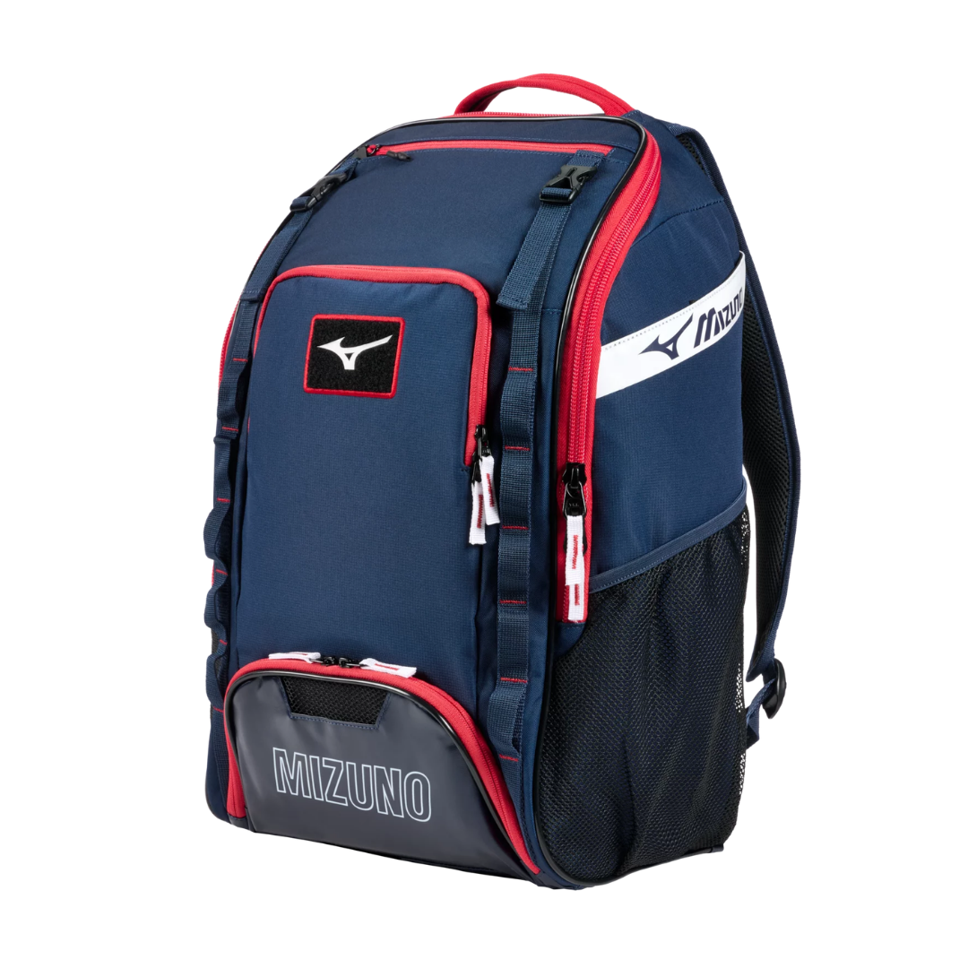 Mizunos Organizer 26 Backpack (Navy/ Scarlet)