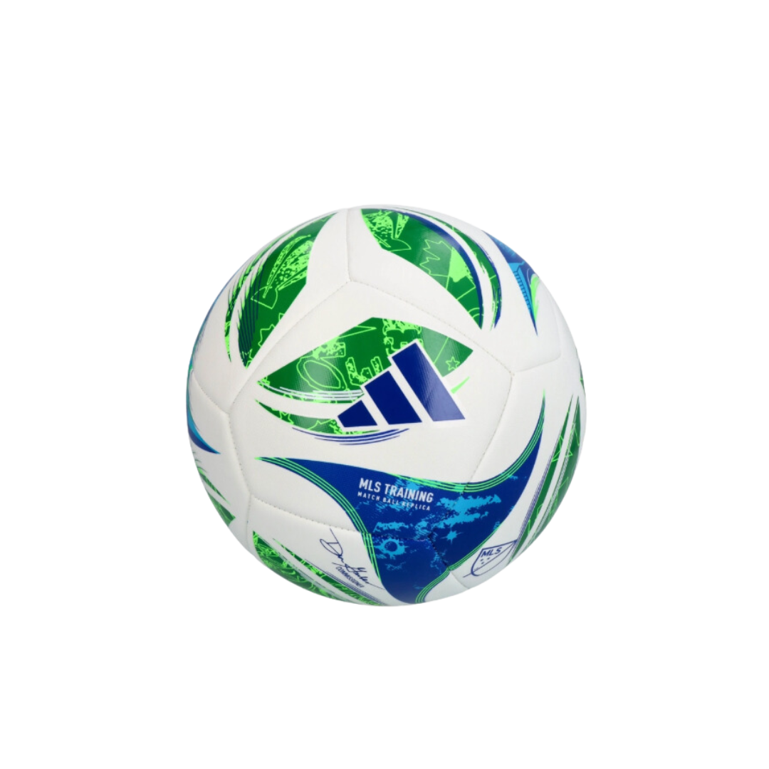 Image of Adidas MLS Training Soccer Ball (White/Green/Blue) - Deportes Salvador Colom
