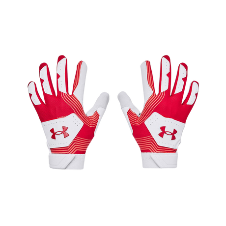 Under Armour Adult Clean Up Batting Gloves Large (Scarlet/White) - Deportes Salvador Colom