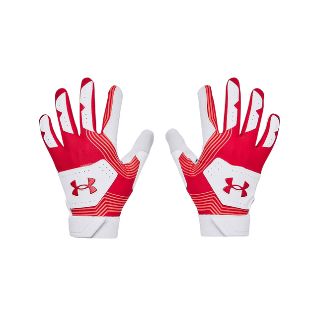 Under Armour Adult Clean Up Batting Gloves Large (Scarlet/White) - Deportes Salvador Colom