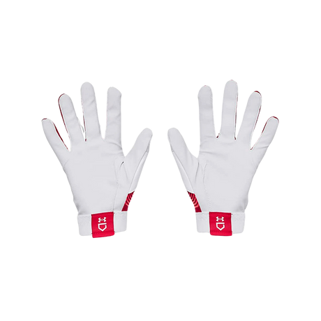 Under Armour Adult Clean Up Batting Gloves Large (Scarlet/White) - Deportes Salvador Colom