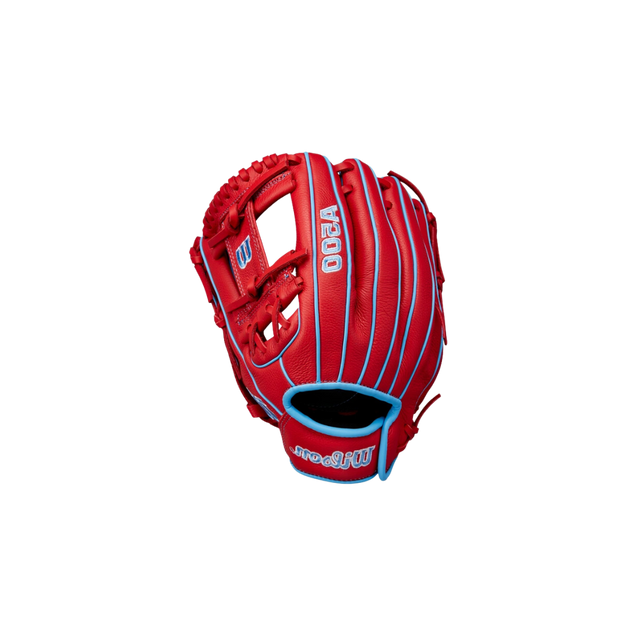 Wilson A500 Utility Youth LH Glove 11.5" (Scarlet/Columbia Blue)