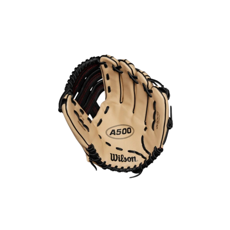 Wilson A500 Outfield Youth Glove 12.5" (Blonde/Black/Red)