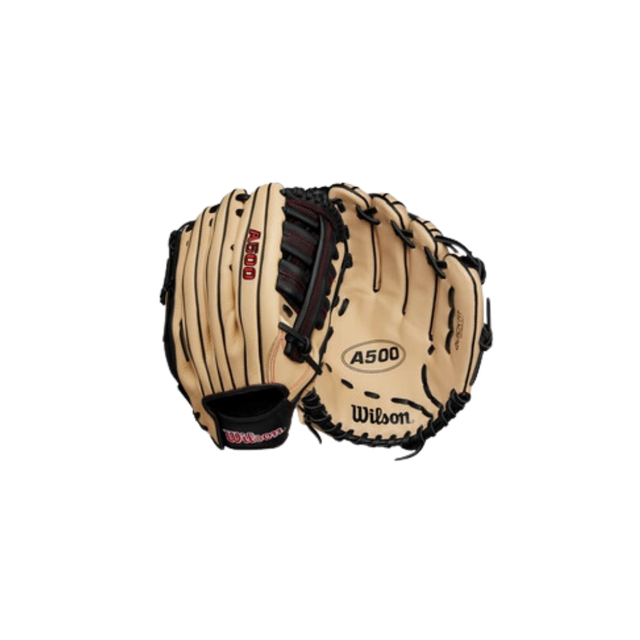 Wilson A500 Outfield Youth Glove 12.5" (Blonde/Black/Red)