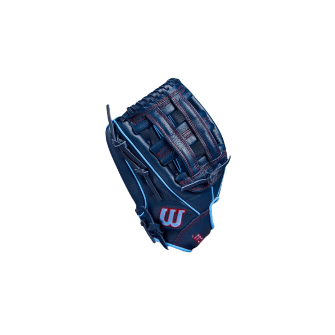 Wilson A500 Utility Youth Glove 12" (Navy/Columbia Blue) - Deportes Salvador Colom