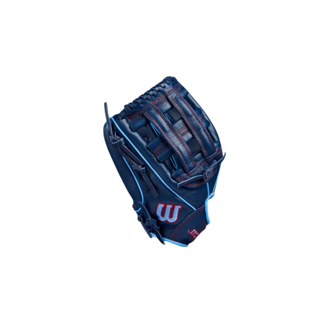 Wilson A500 Utility Youth LH Glove 12" (Navy/Columbia Blue)