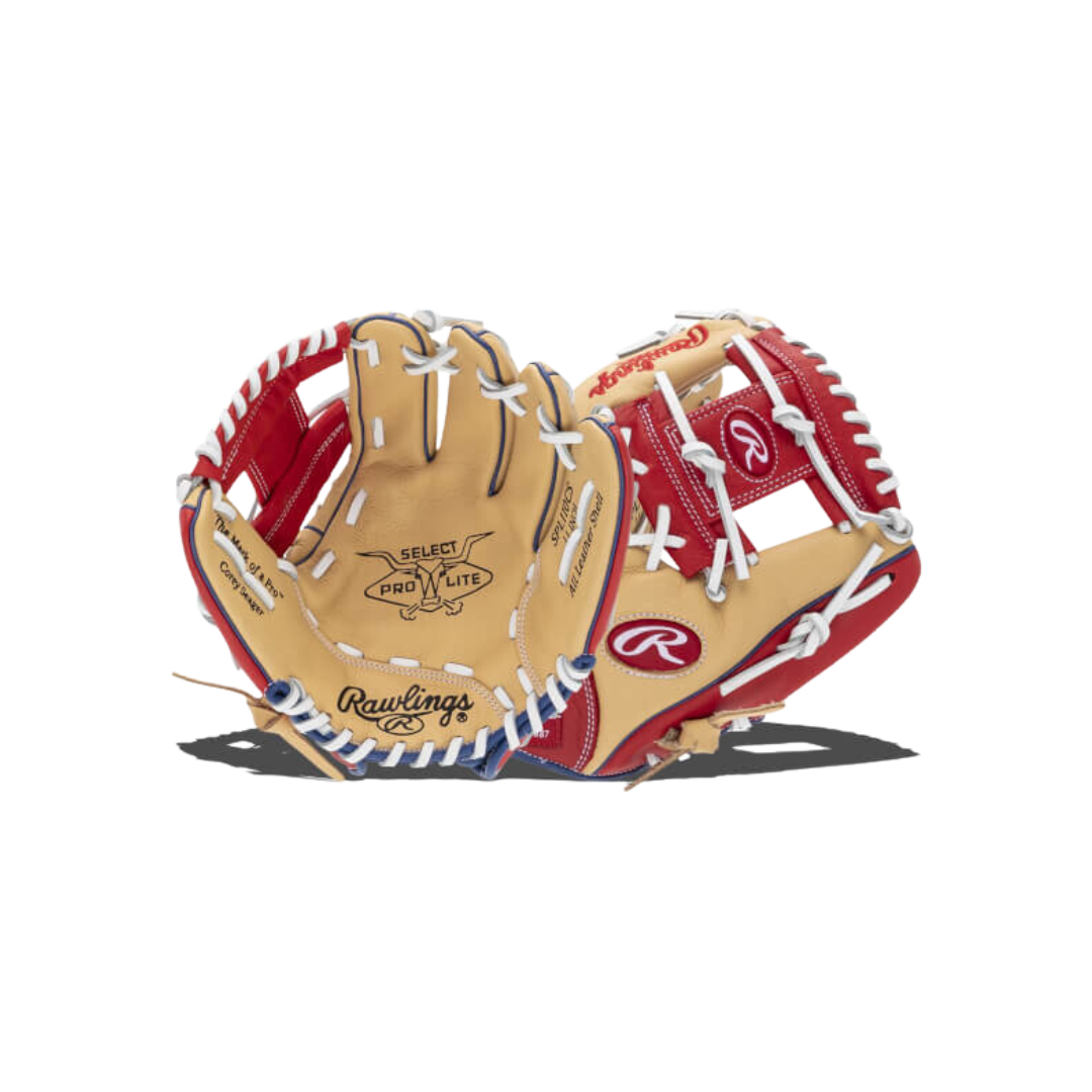 Image of Rawlings SPL Corey Seaguer Youth Glove 11'' (Blonde/Red) - Deportes Salvador Colom