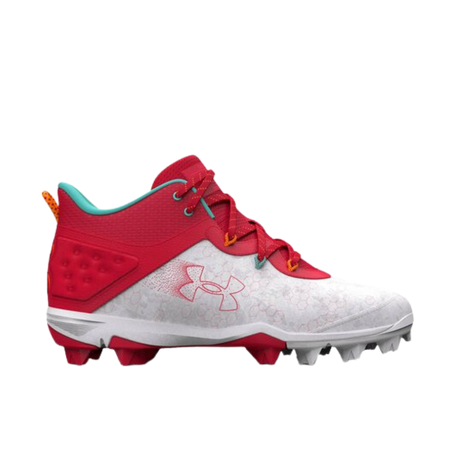 Under Armour Harper 8 Mid Rubber Cleats (Red) - Deportes Salvador Colom