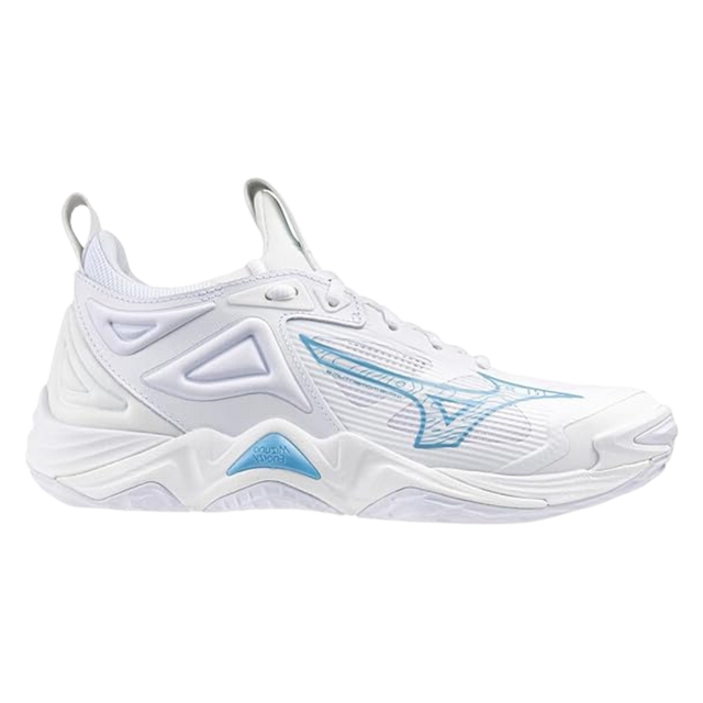 Mizuno Wave Momentum 3 Women (White/Columbia Blue) - Deportes Salvador Colom