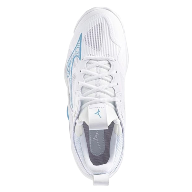 Mizuno Wave Momentum 3 Women (White/Columbia Blue) - Deportes Salvador Colom