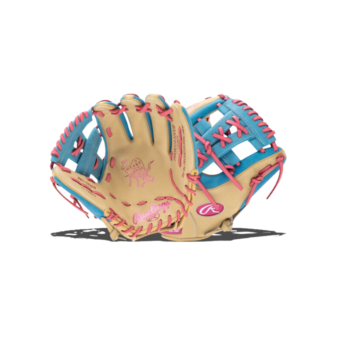 Image of Rawlings HOH Infield Glove (Blonde/Columbia Blue/Pink) 11.5