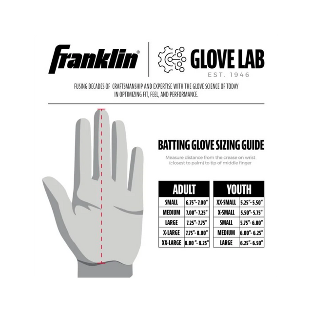 Franklin Sports Infinite Hi-Lite Powerstrap Batting Gloves (Columbia Blue) - Deportes Salvador Colom