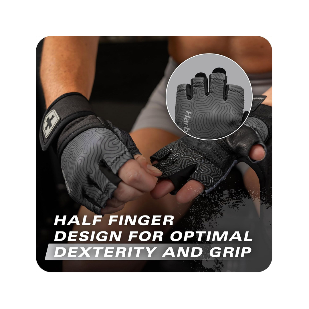 Image of Harbinger Women's Pro 3.0 Wristwrap Gloves Large (Carbon) - Deportes Salvador Colom