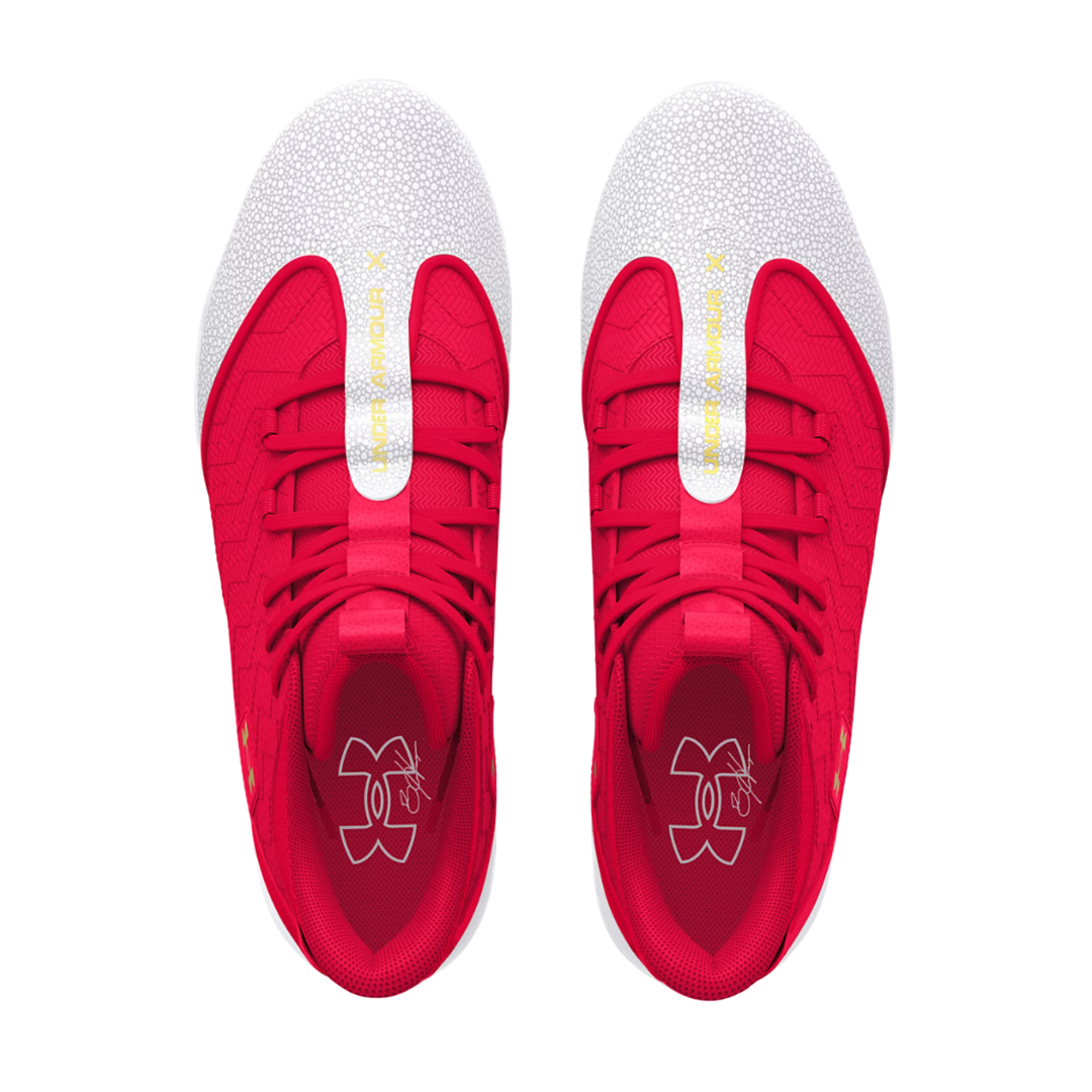 Image of Under Armour Harper 9 RM Cleats Men (White/Red) - Deportes Salvador Colom
