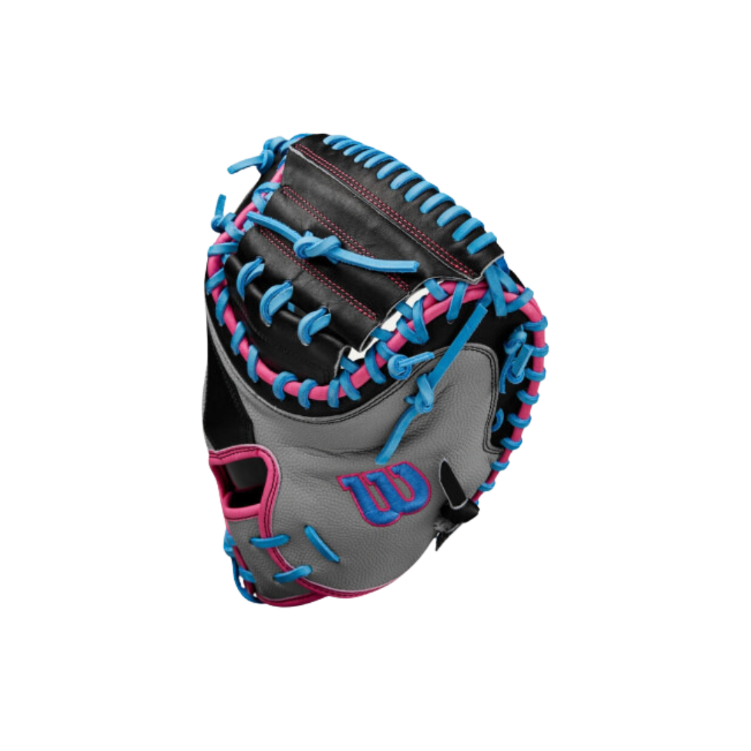 Image of Wilson A2000 M23 Catcher’s Mitt (Grey/Pink/Columbia Blue) 33.5'' - Deportes Salvador Colom