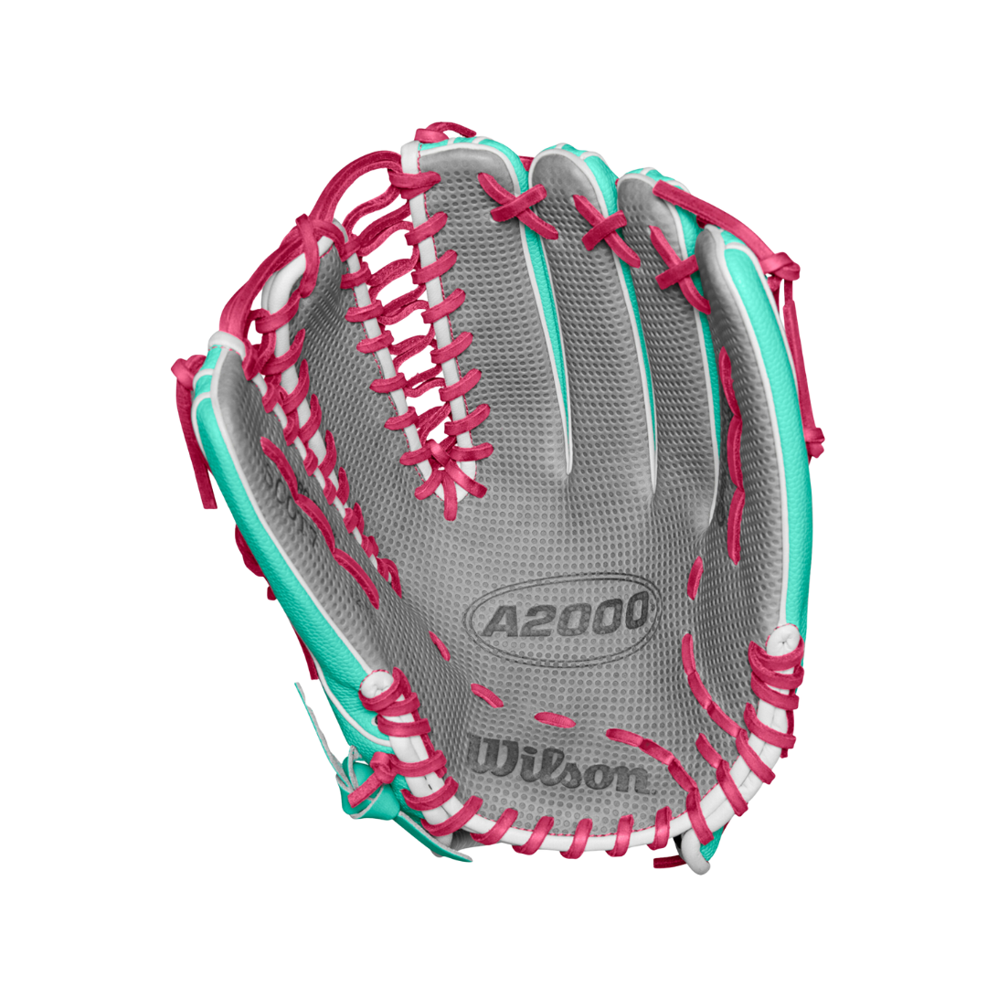Image of Wilson A2000 OT7SS OF Glove Left Hand Thrower (Teal/Pink) 12.75'' - Deportes Salvador Colom