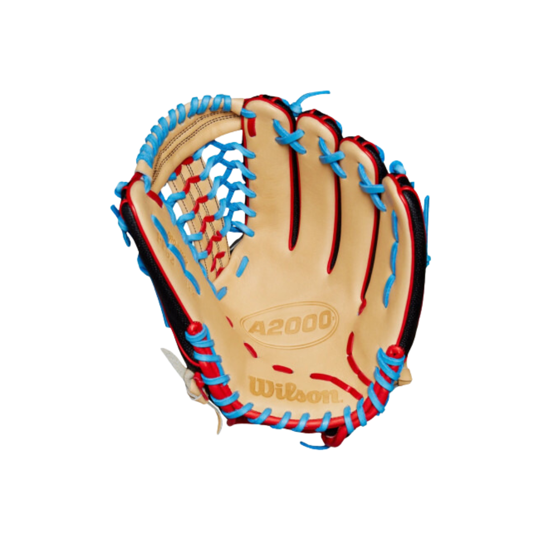 Image of Wilson A2000 PF92 OF Glove Left Hand Thrower (Black/Camel/Blue) 12.25'' - Deportes Salvador Colom