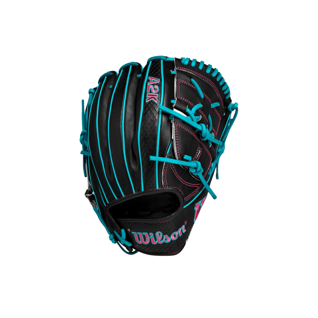 Image of Wilson A2K B2 Pitcher’s Glove (Black/Teal) 12'' - Deportes Salvador Colom