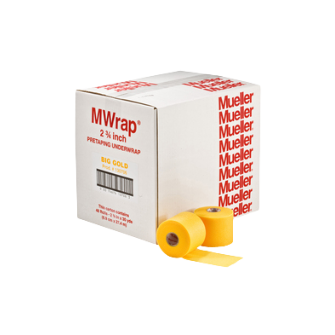 Mueller M-Wrap Pre-Tape Gold 2.75" (Caja de 48) - Deportes Salvador Colom