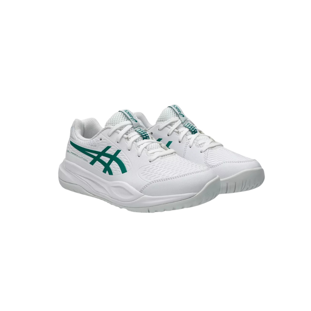 Asics Gel Resolution X Youth (White/Pitch Green) - Deportes Salvador Colom