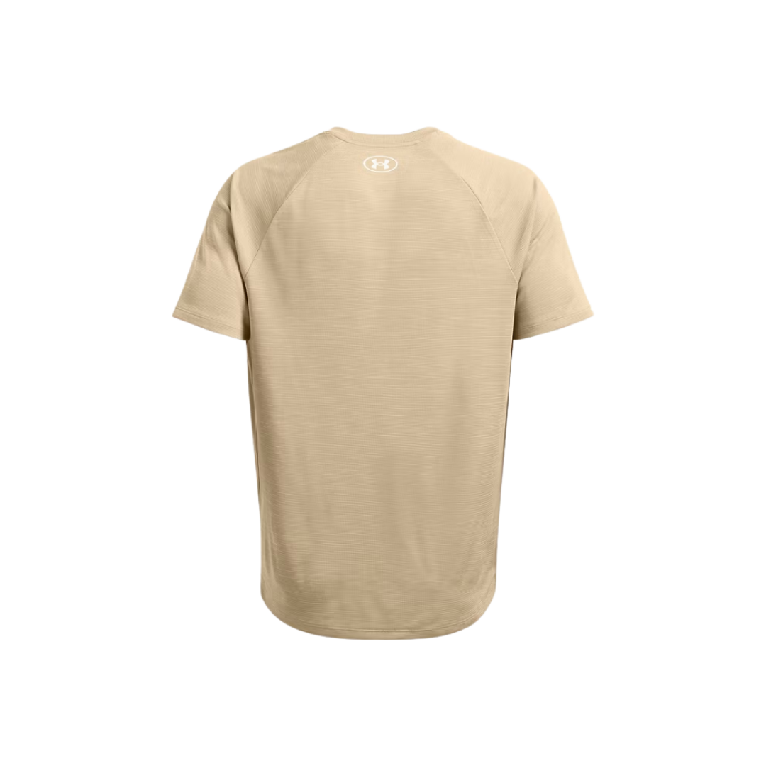 Under Armour Tech Textured Men SS Shirt (Beige) - Deportes Salvador Colom