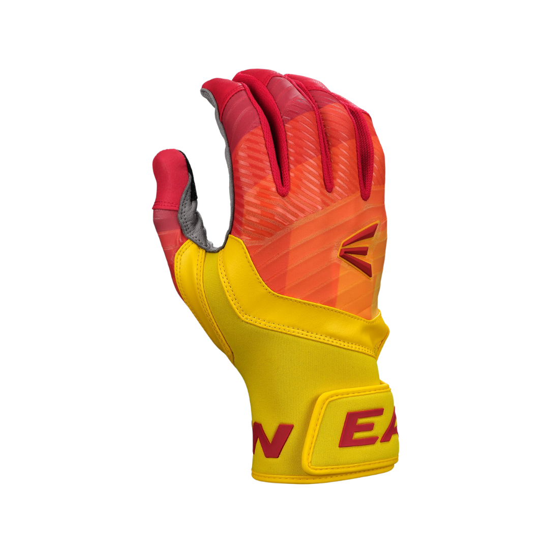 Easton Youth Walk-Off Ethos Fire Batting Gloves (Yellow/Red) - Deportes Salvador Colom