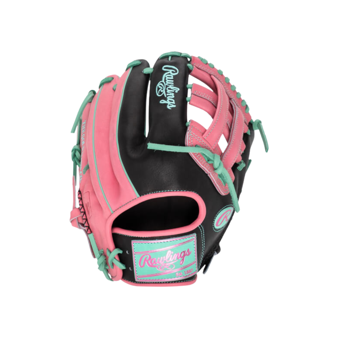 Rawlings HOH ColorSync 9.0 IF/OF Glove (Black/Pink/Mint) 12.25