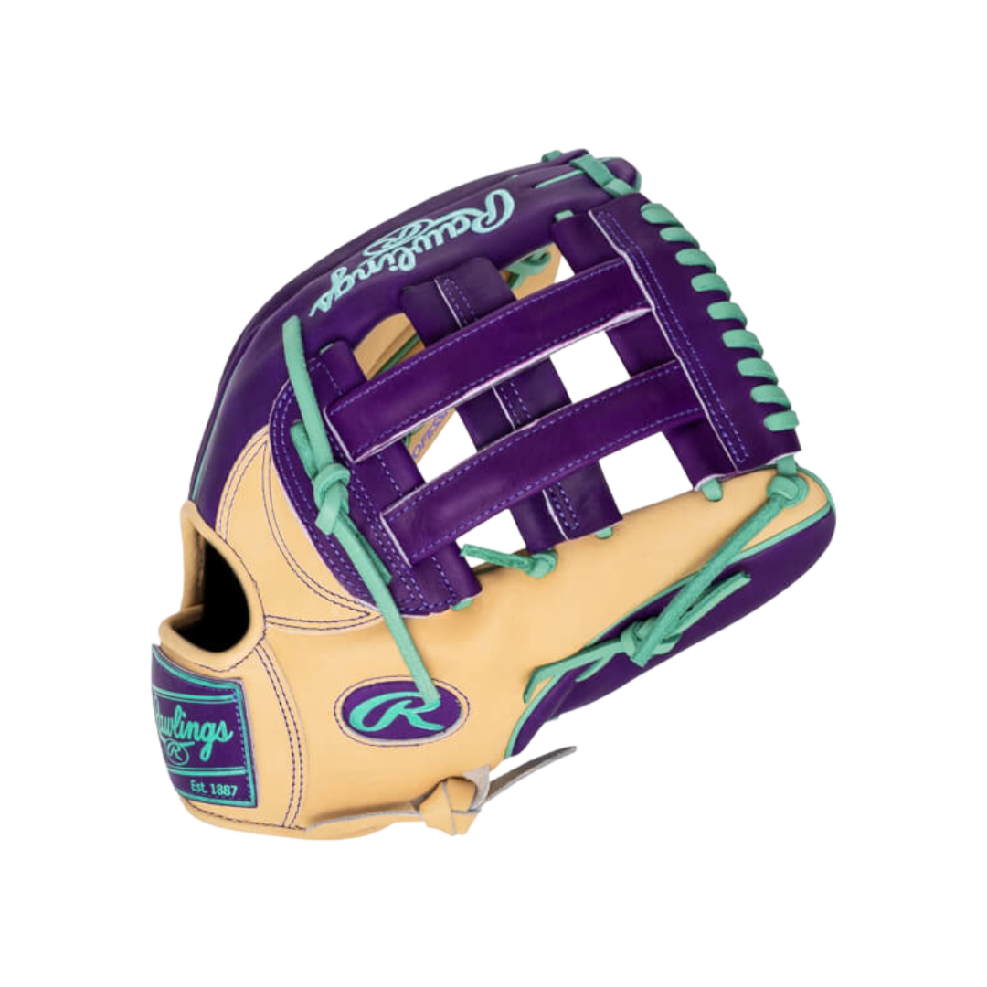 Image of Rawlings HOH ColorSync OF Glove (Purple/Blonde/Mint) 12.75