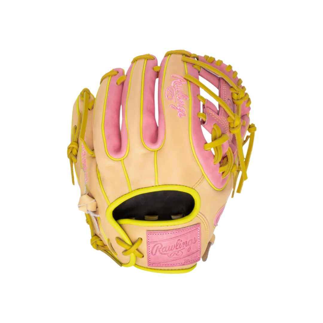 Image of Rawlings HOH ColorSync 9.0 IF Glove (Pink/Yellow) 11.25