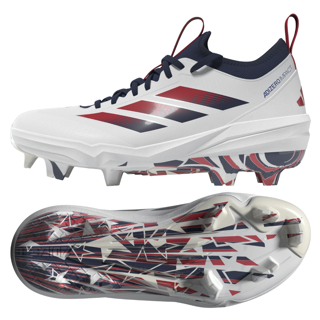 Image of Adidas Adizero Impact TPU USA Men (White/Navy/Red) - Deportes Salvador Colom