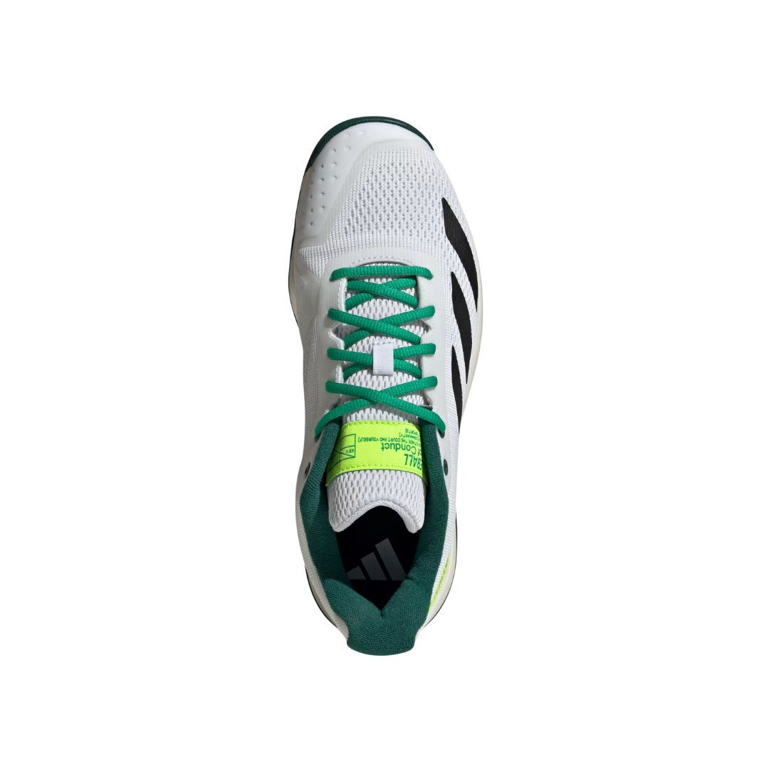 Adidas Pickleball Men Shoes (White/Black/Green) - Deportes Salvador Colom