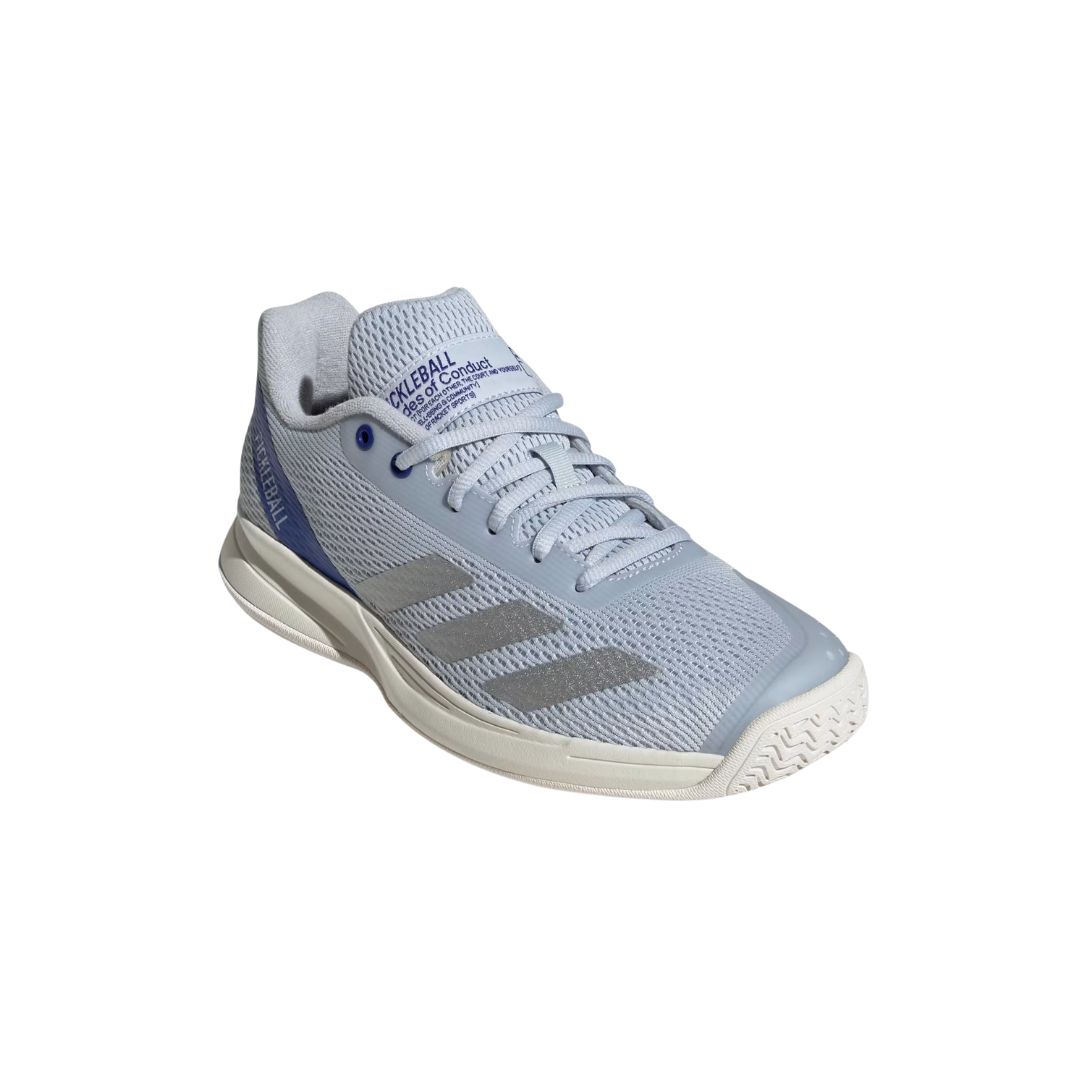 Adidas Courtflash Pickleball Shoes Women (Halo Blue/Silver Metalic) - Deportes Salvador Colom