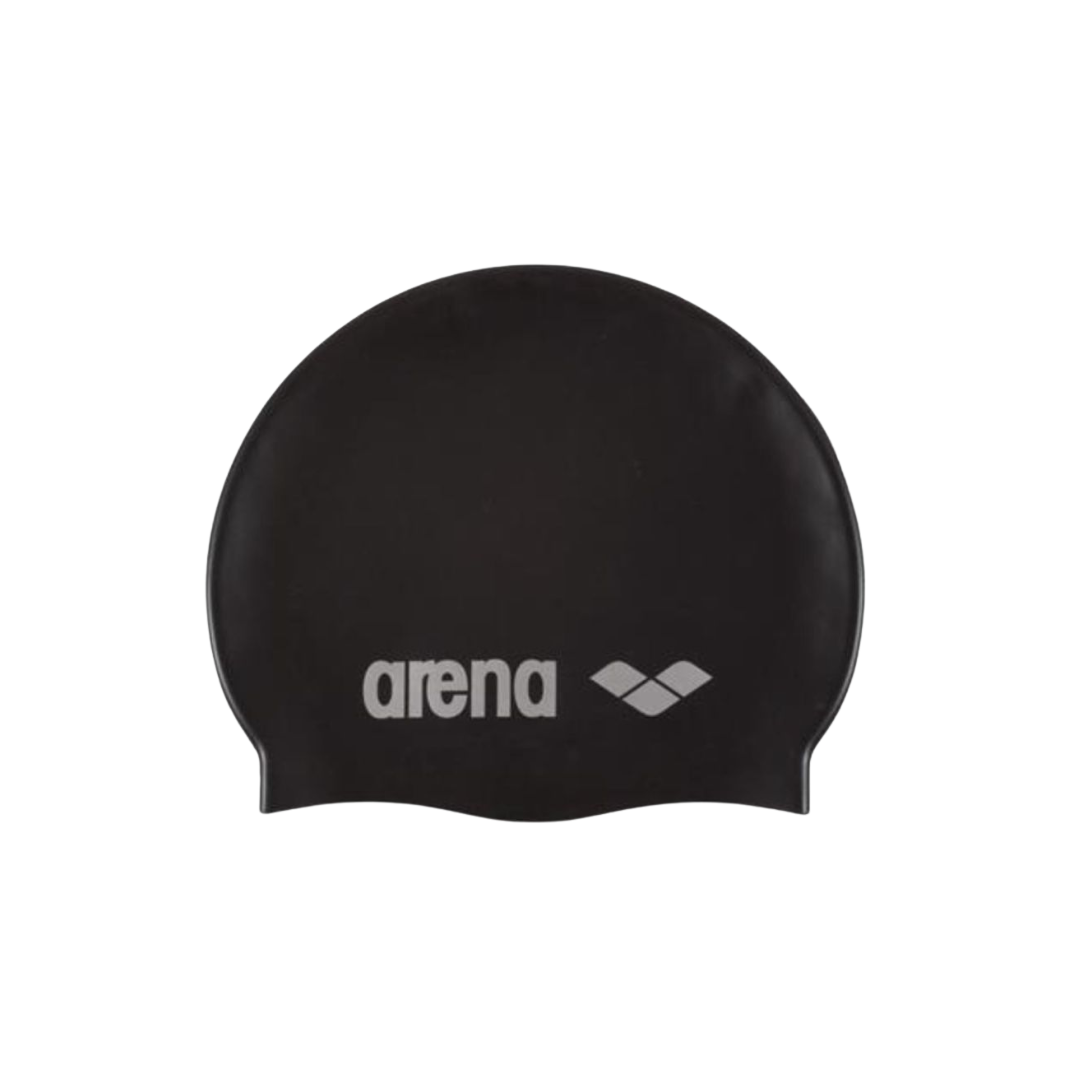 Arena Sports Classic Silicone Cap (Black/Silver) - Deportes Salvador Colom