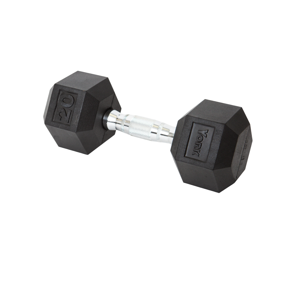 Image of York Barbell Hex Rubber Dumbbell 20 lb - Deportes Salvador Colom
