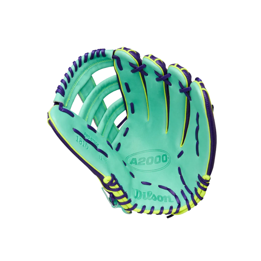 Image of Wilson A2000 OF 1810SS Left Hand Thrower 12.75'' (Purple/Mint)