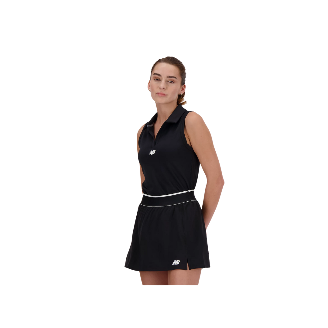 Image of New Balance Women Collared Tournament Tank (Black)