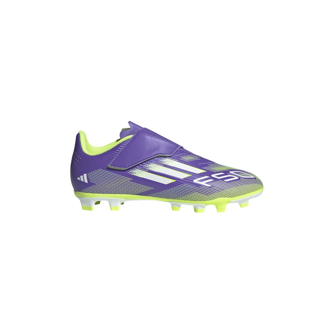 Adidas Youth F50 Club Velcro FG/MG (Purple/Yellow)