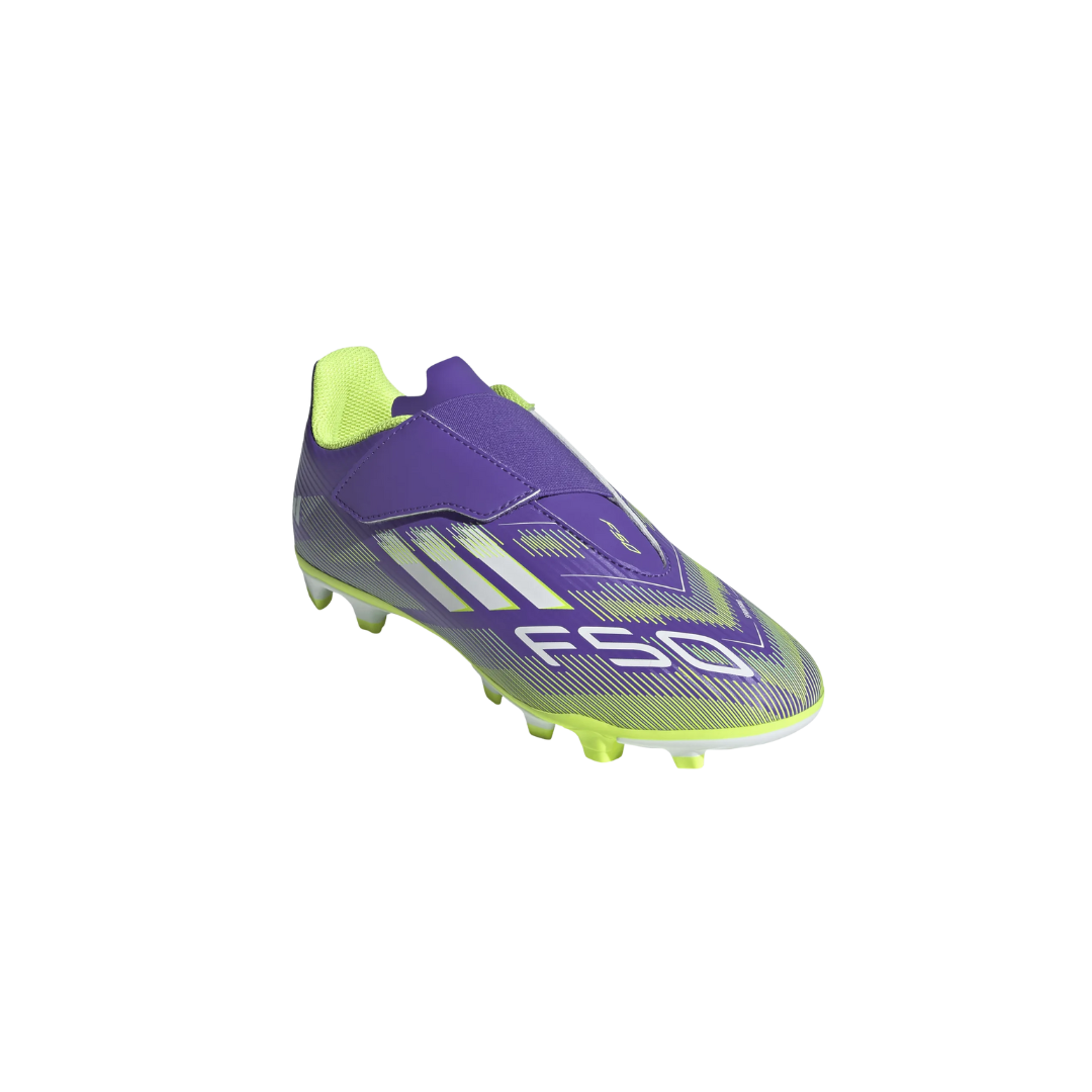 Adidas Youth F50 Club Velcro FG/MG (Purple/Yellow)