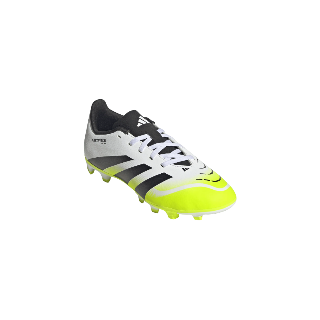 Image of Adidas Youth Predator Club FG/MG (White/Black/Yellow)