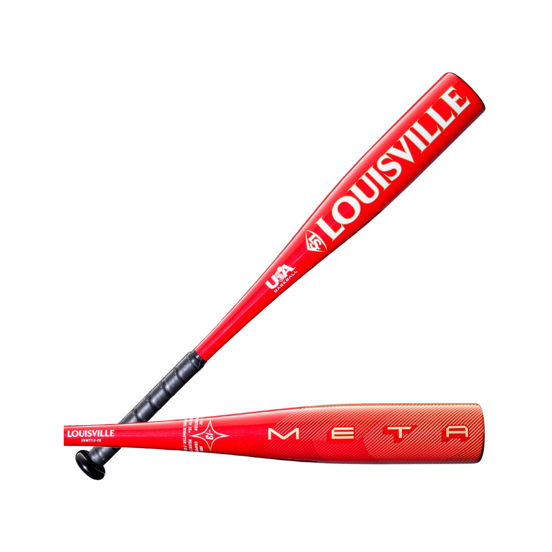 Image of Louisville Slugger Meta (-13) T-ball USA Bat (Black/Red)