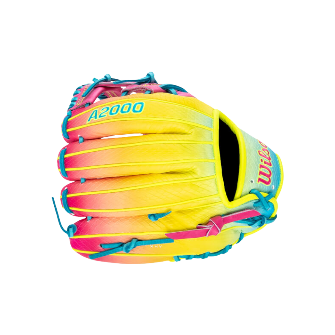Image of Wilson A2000 1786SS Infield Glove 11.5'' (Yellow/Pink/Blue)