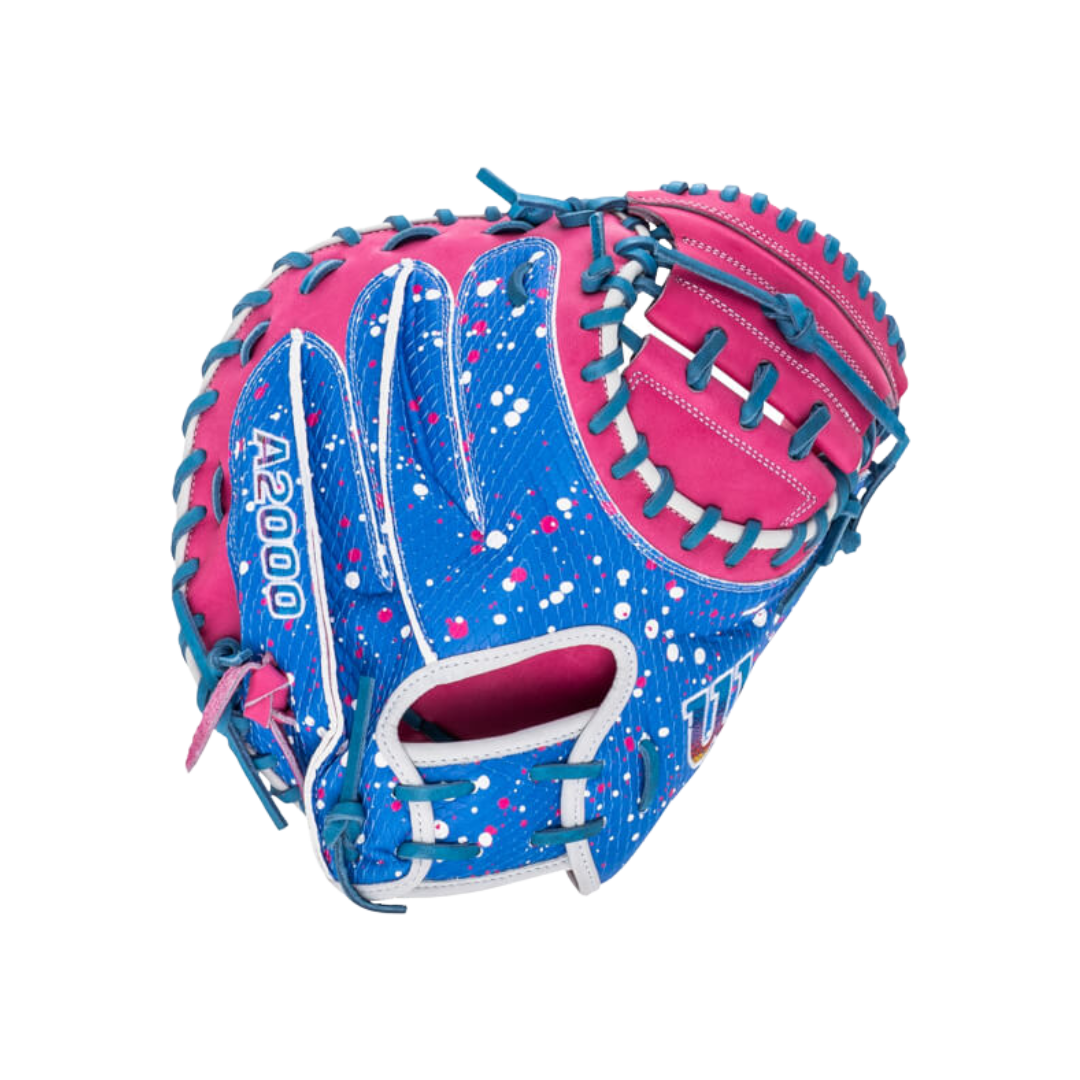 Wilson A2000 CM33 Love the Moment Catcher's Mitt 33" (Blue/Pink)