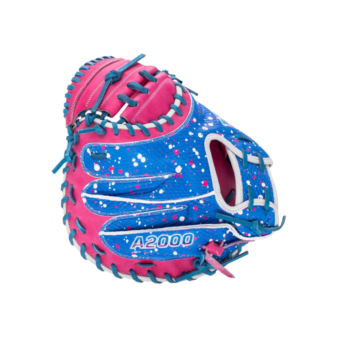 Wilson A2000 CM33 Love the Moment Catcher's Mitt 33" (Blue/Pink)