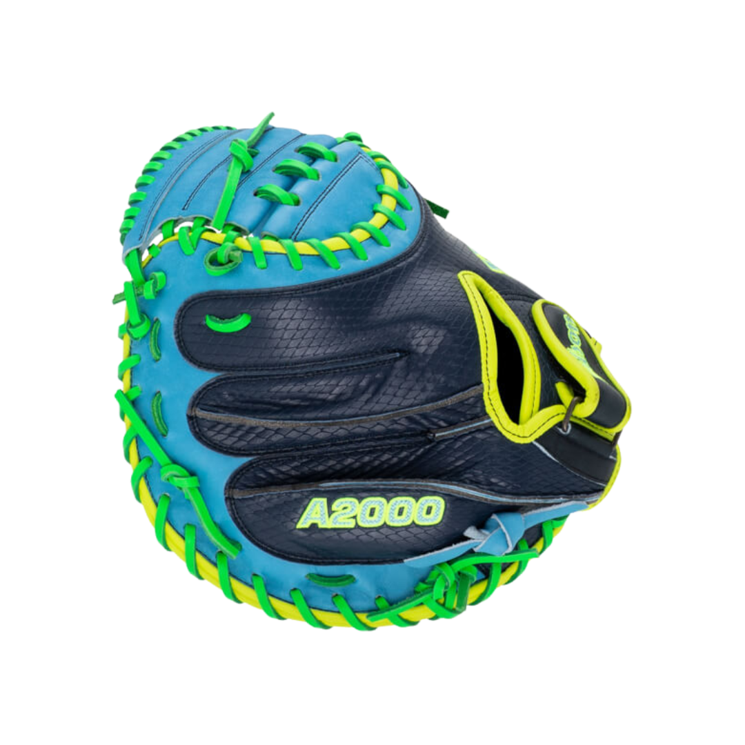 Image of Wilson A2000 PF33 Catcher’s Mitt 33'' (Navy/Blue/Green)